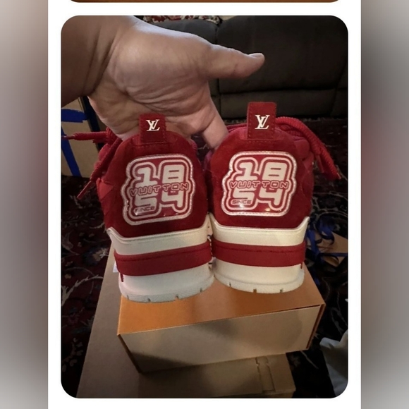 Brand new Louis Vuitton LV Skate Sneakers in Red & White - Picture 3 of 15